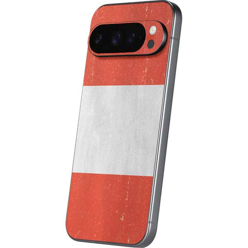 Peru Flag Distressed Google Pixel 9 Pro Skin